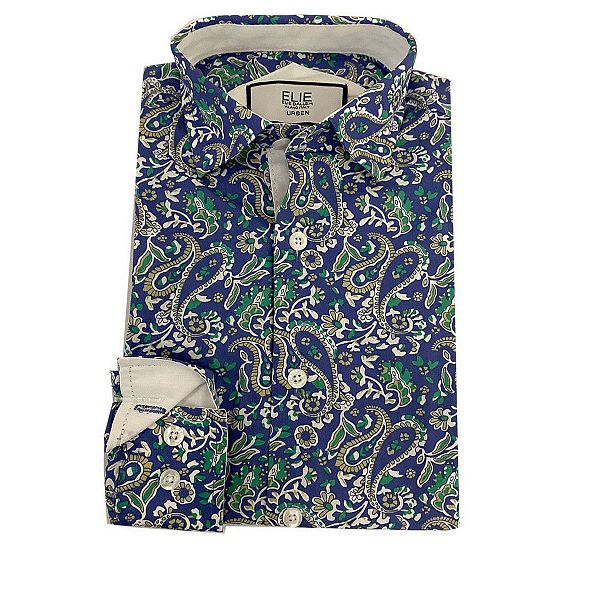

Мальчиковая рубашка slim fit с принтом пейсли Elie Balleh