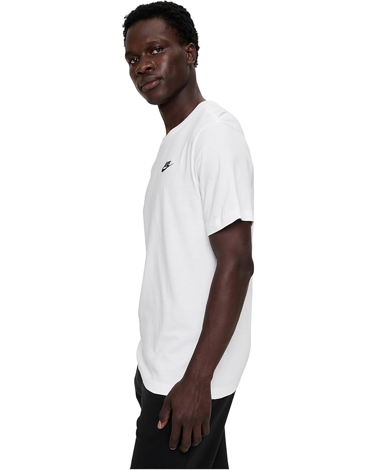 Футболка Nike Sportswear Club Tee, белый/черный — фото 3