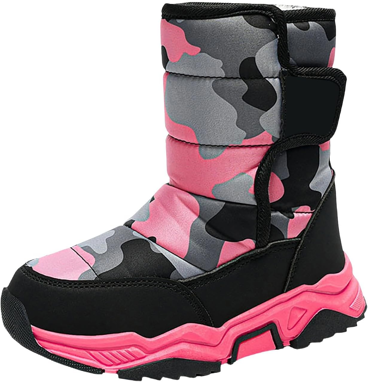 

И утепленные снежные ботинки, зимние уличные походные ботильоны, кожаные водонепроницаемые, с утеплителем, теплые, нескользящие обувь Generic, Pink