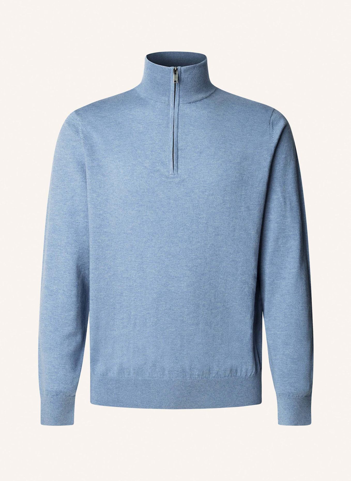 

Свитер хлопок кашемир на молнии. Hackett London, синий