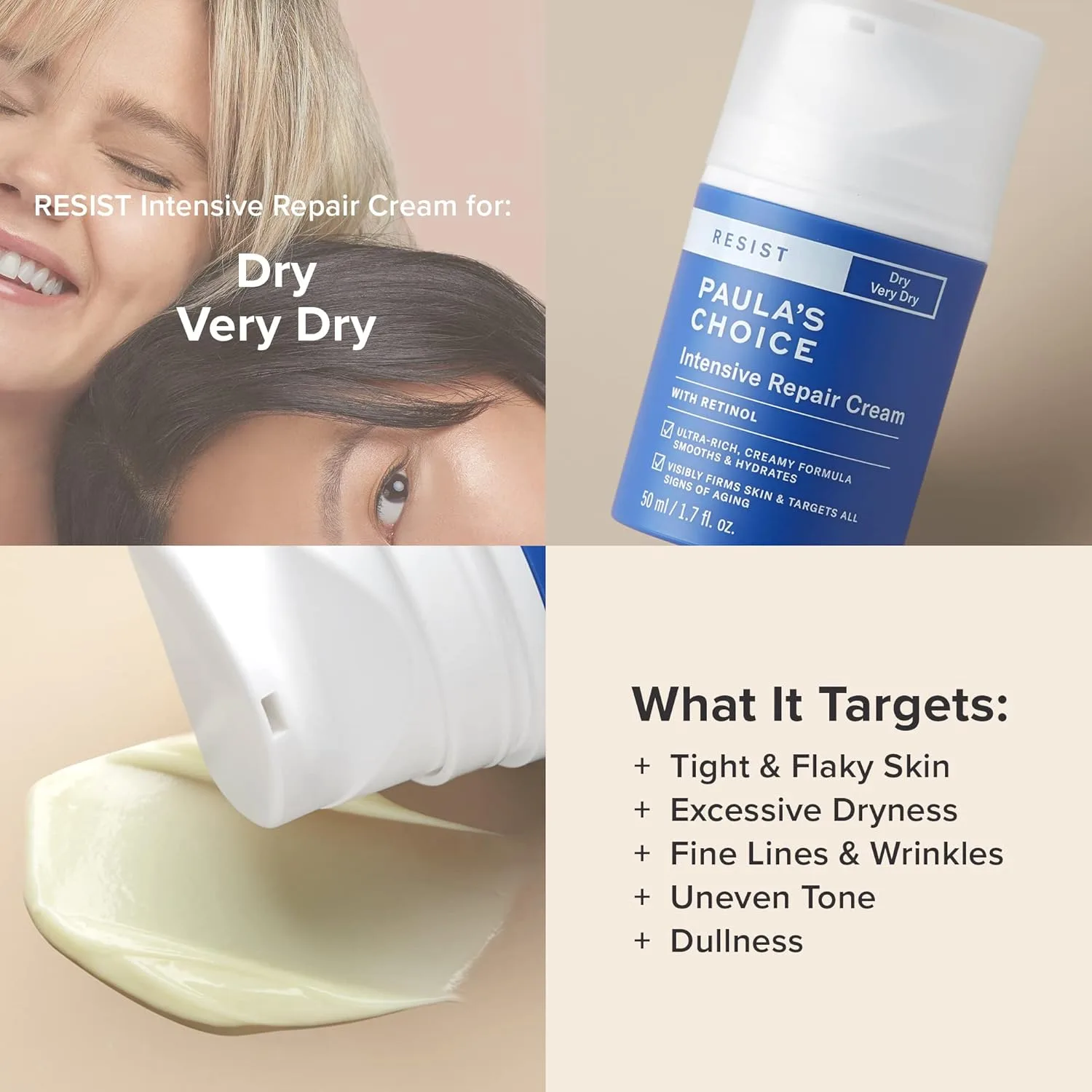 Крем для лица SPF PAULA'S CHOICE Увлажняющий RESIST Intensive Repair с ретинолом, гиалуроновой кислотой и маслом — фото 4