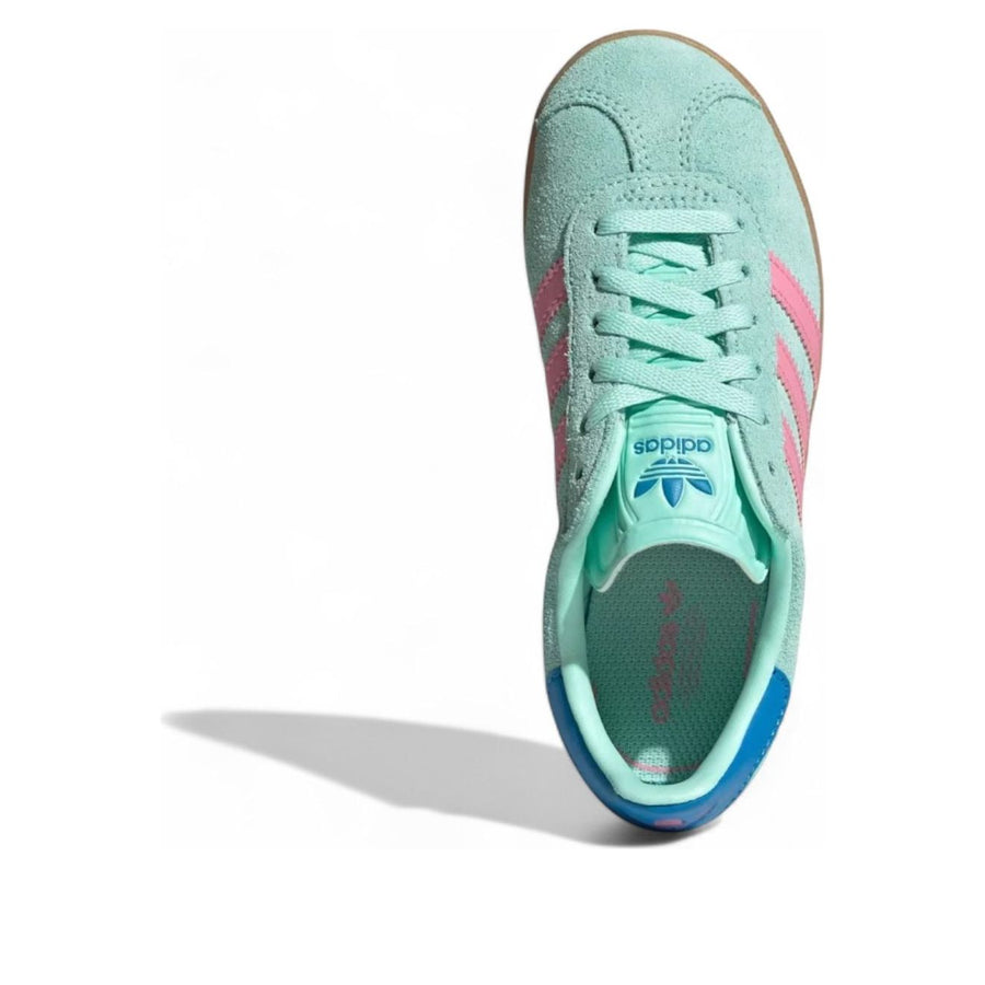 Кроссовки (PS) adidas Gazelle 'Clear Mint Bliss Pink Blue', зеленый — фото 4