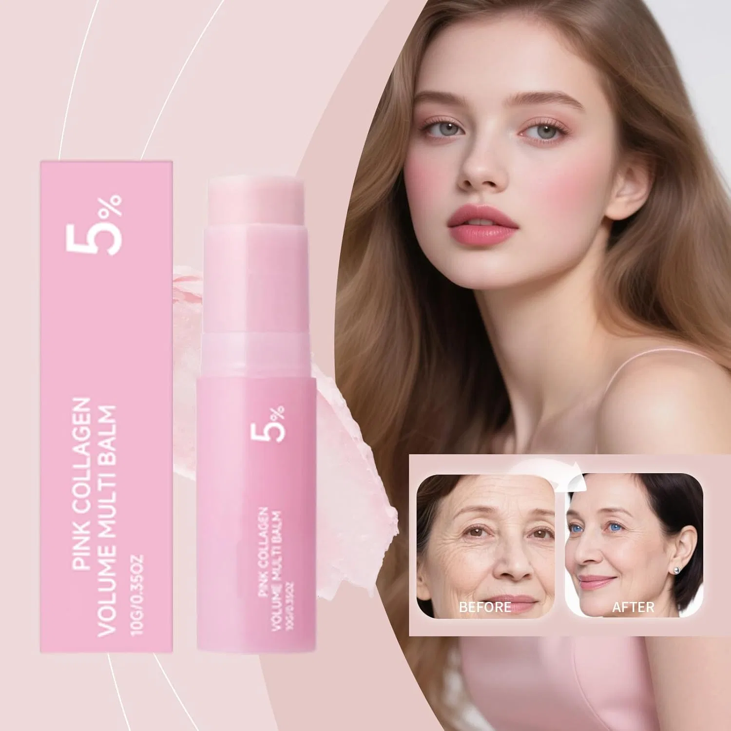 Бальзам для губ Zkkd — Бальзам-стик Pink Collagen Volume Multi Balm для лица и губ, . , 3Pcs, 10 г — фото 2