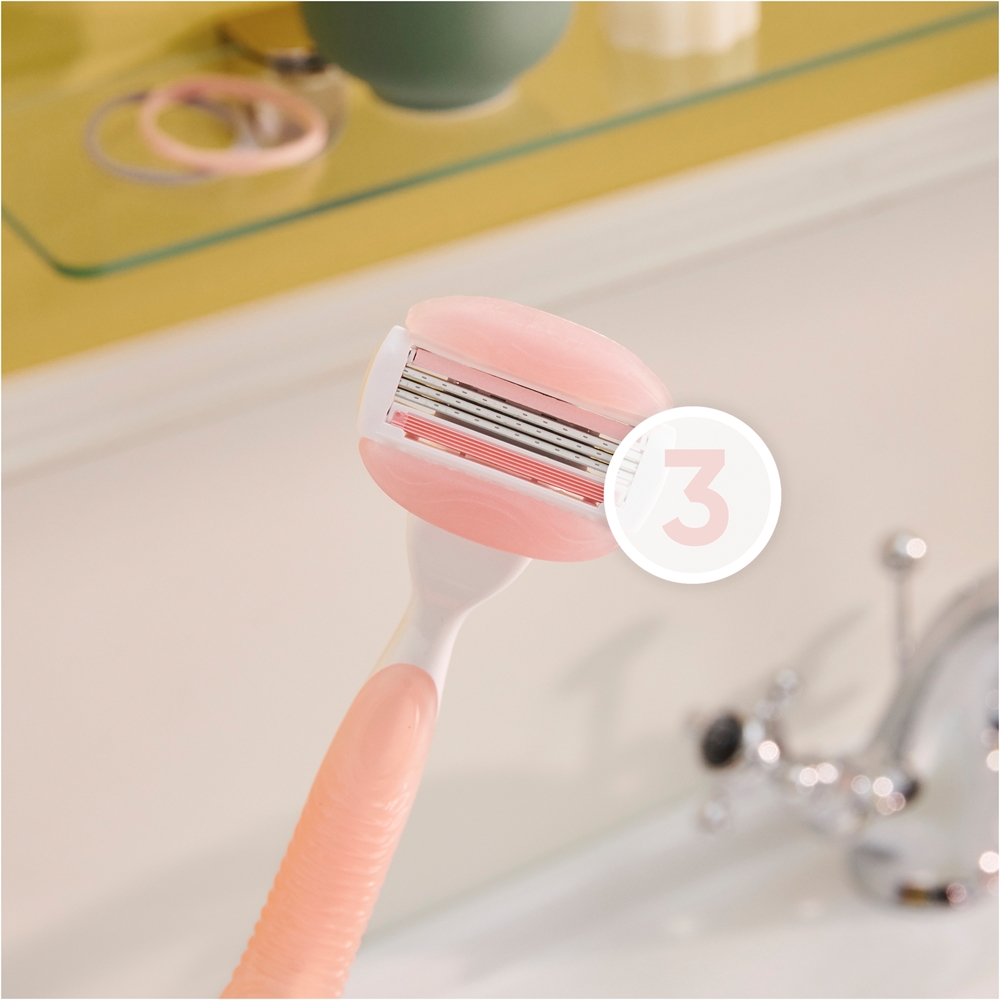 Бритва Venus ComfortGlide Spa Breeze для женщин + запасные лезвия Gillette, 4 шт — фото 2