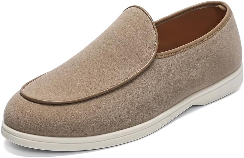 

Мужские модные лоферы роскошных брендов весна британский стиль замшевые мужские повседневные туфли дышащие удобные слипоны для мужчин свадебные туфли Sfwarmart, Sand