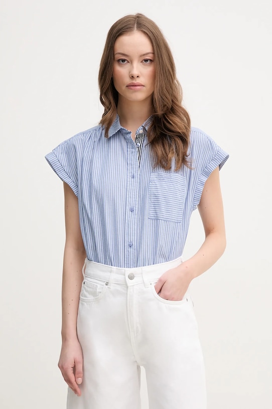 

Хлопковая рубашка DIXIT Pepe Jeans, синий