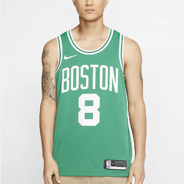 Спортивная футболка nba swingman jersey sports basketball sw fan edition team limited boston celtics no. 8 green Nike, зеленый — фото 3