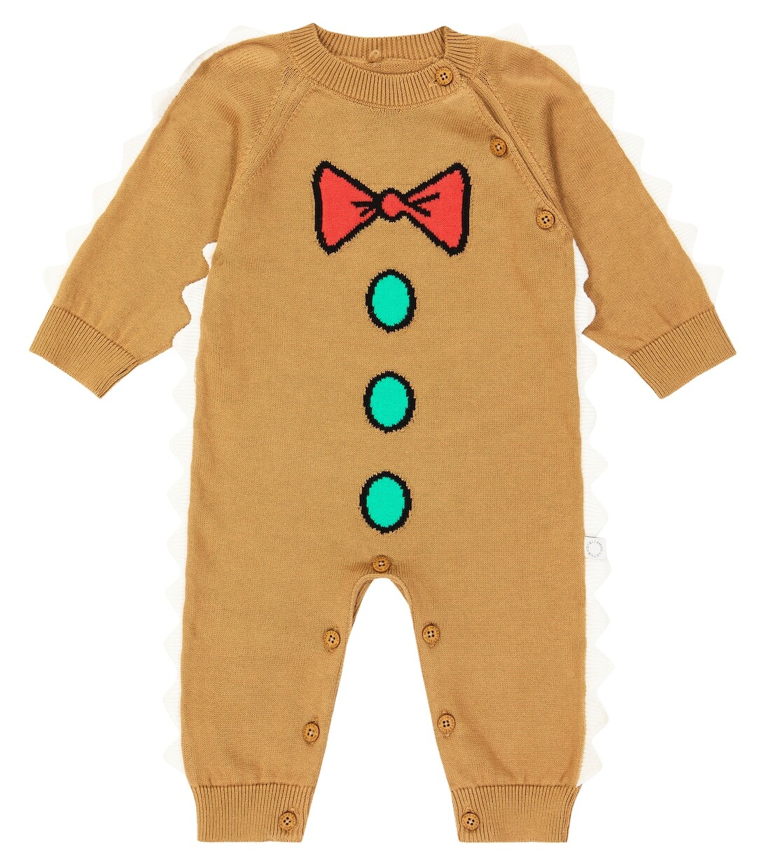 

Детский хлопковый комбинезон интарсии Stella Mccartney Kids, коричневый