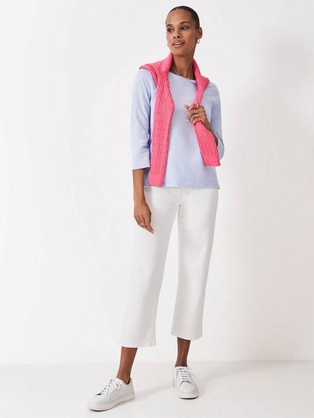 

Длинный топ с длинными рукавами для многослойности Crew Clothing, Light Blue