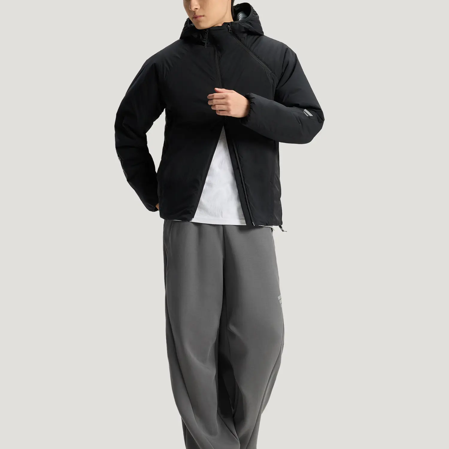 Мужская утепленная пуховая куртка FOS FW25 в стиле Future Style Adidas, черный — фото 4