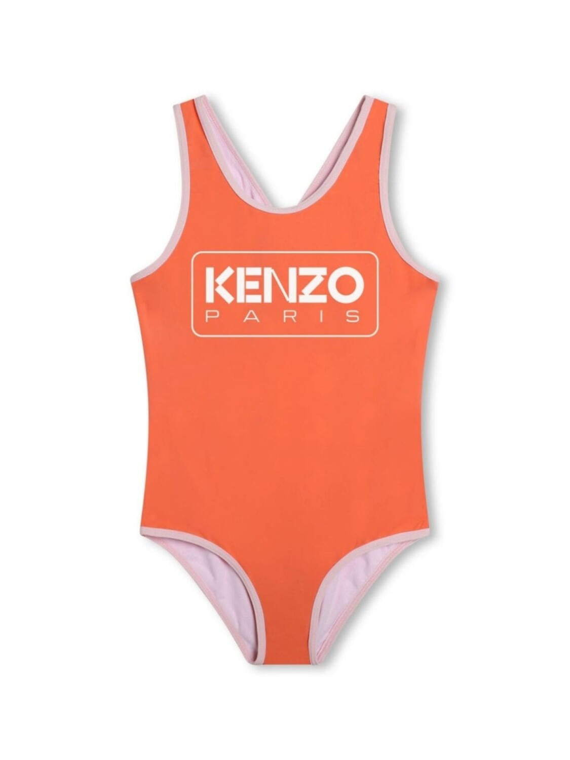 

Kenzo Kids купальник с контрастной отделкой и логотипом, оранжевый
