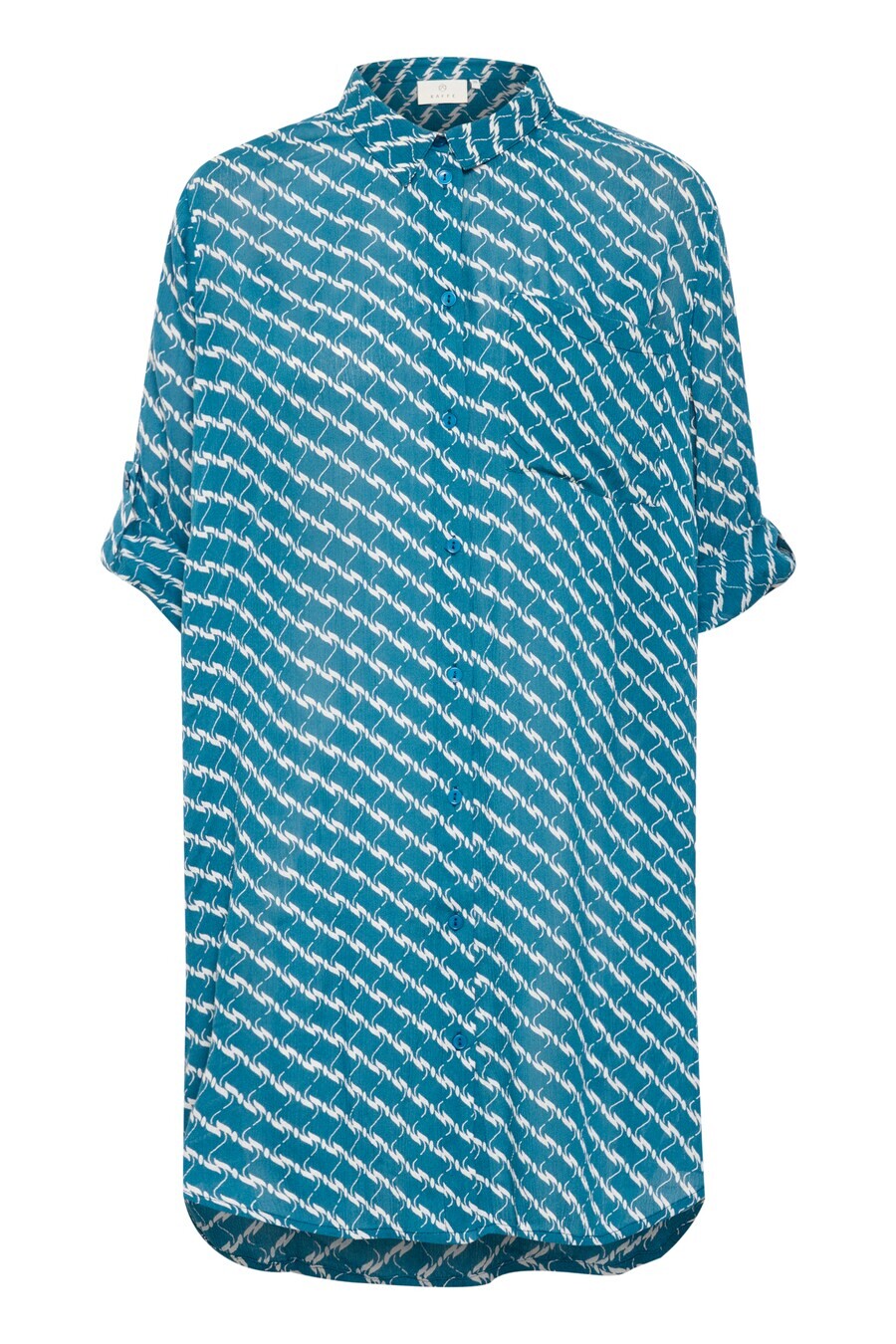 

Платье рубашка Kaffe Shirt Dress Marita, небесно-синий