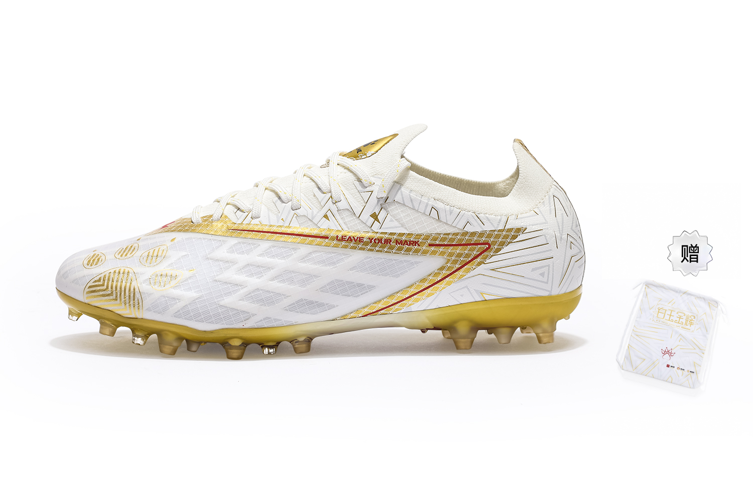 

KELME Shadow 1.5 MG мультигрунтовые противоскользящие износостойкие профессиональные футбольные бутсы для тренировок и соревнований белый золотой, цвет White Gold