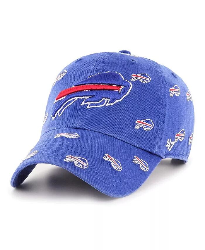 

Мужская и женская регулируемая шляпа Royal Buffalo Bills Confetti Clean Up '47 Brand, синий