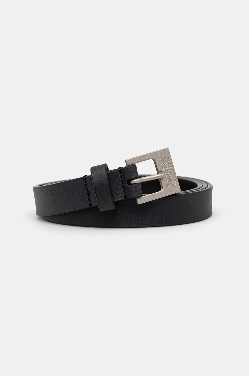 

Кожаный ремень MM6 Maison Margiela, черный