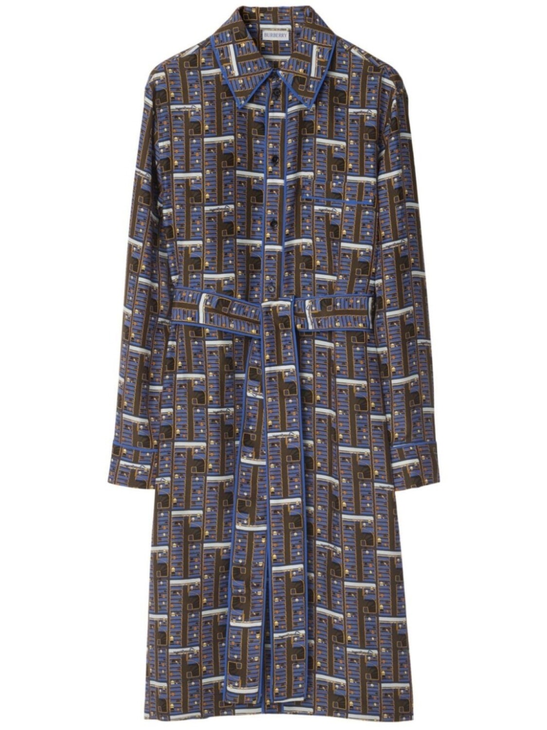 

Burberry шелковое платье, синий