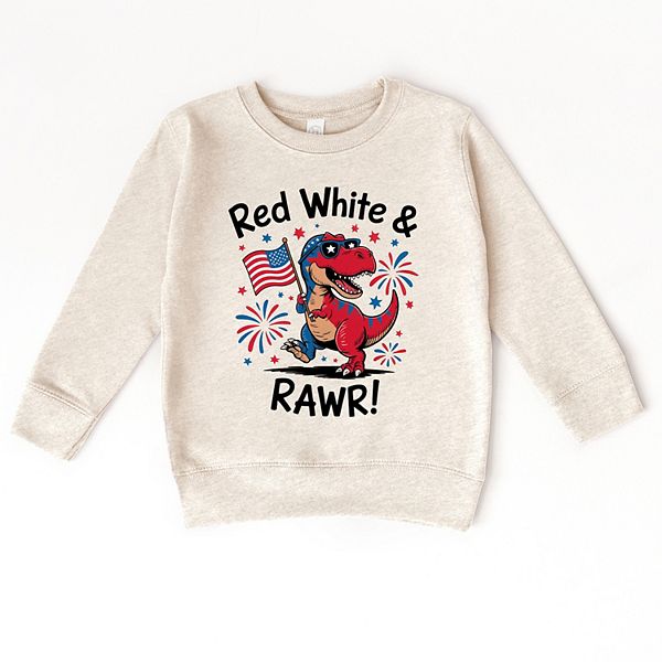 

Красная, белая и rawr толстовка для малышей The Juniper Shop, Natural