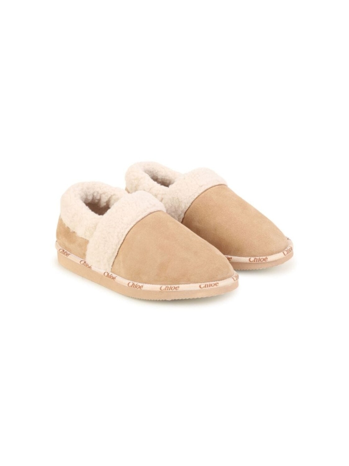 

Chloé Kids слиперы с логотипом, серый