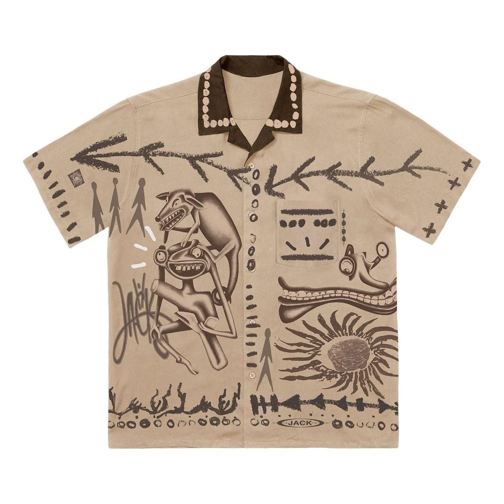 

Рубашка Travis Scott Cactus Jack FW22 Painter's Button Up Shirt 'Tan'