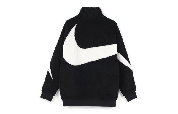 Куртка Men's Nike Sportswear Swoosh Reversible Large Logo Jacket Polar Fleece Jacket Autumn Black (Asia Sizing), черный — фото 2