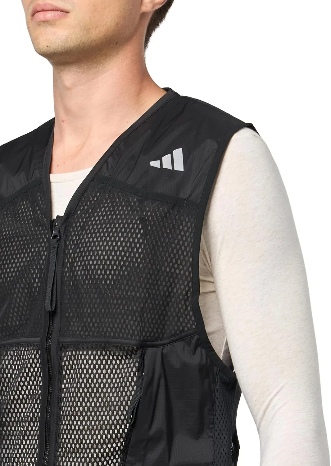 Мужская утепленная жилетка с карманами Adidas Ultimate Pocket, черный — фото 3
