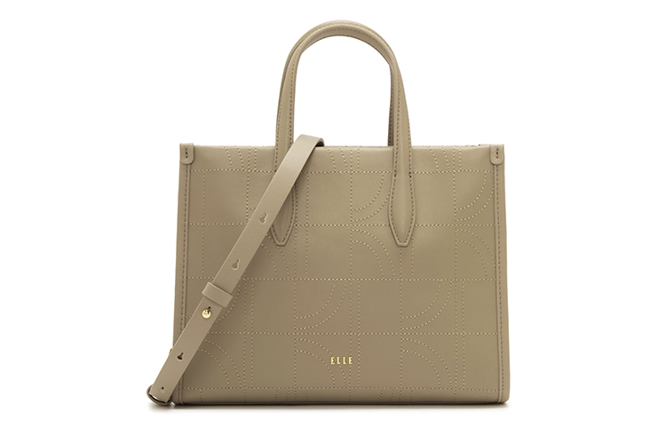 

ELLE Кожаная женская сумка кросс-боди Medium White/Gray