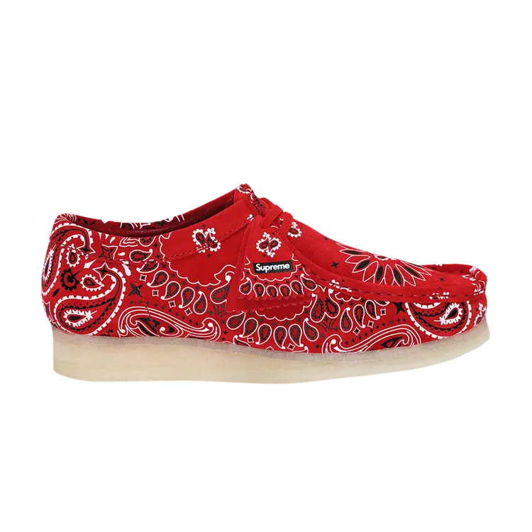 

Кроссовки Clarks Supreme x Wallabee 'Red Bandana', красный