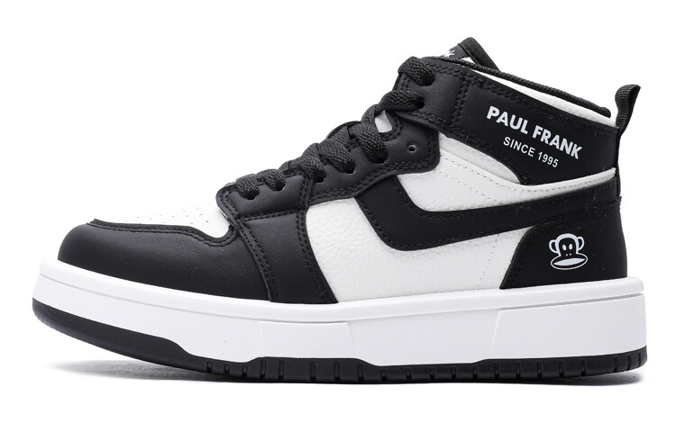 

Кроссовки paul frank Skateboarding Shoes Unisex High-top Black/White, черный/белый