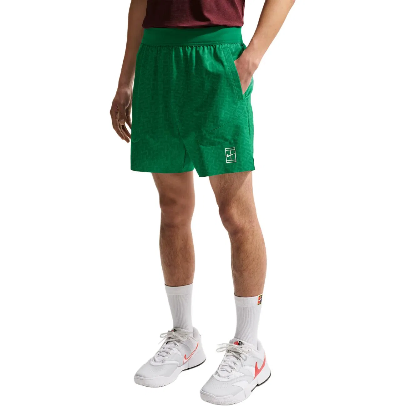 Мужские теннисные шорты Court Advantage Nike, Malachite/White