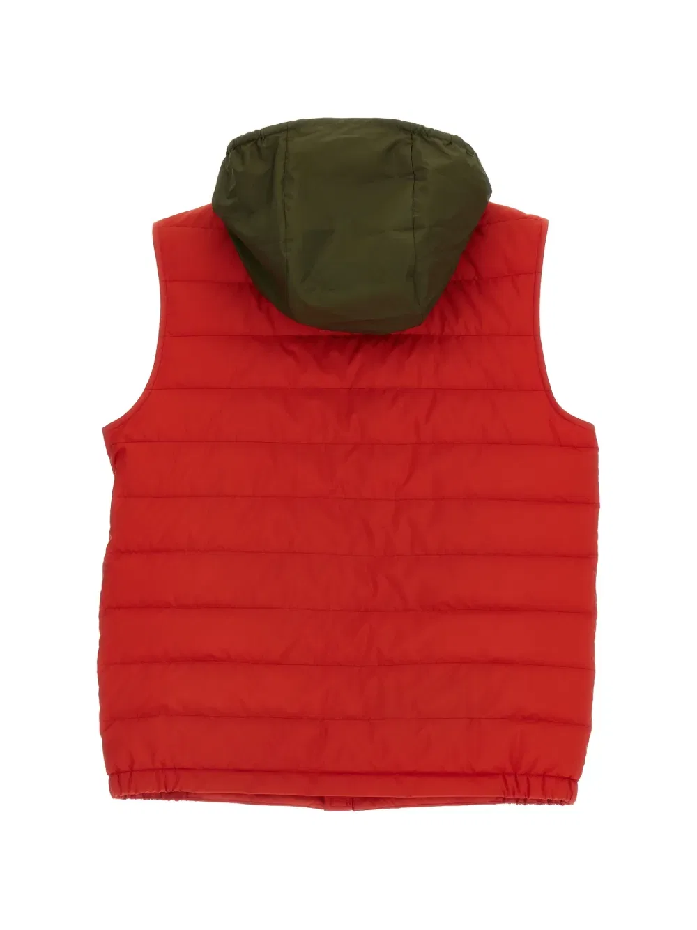 Стеганый жилет с капюшоном Moncler Enfant, красный — фото 3