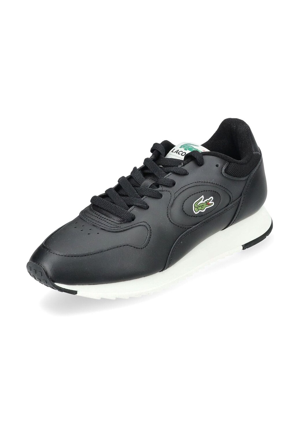 

Кроссовки из кожи/текстиля LACOSTE, черный