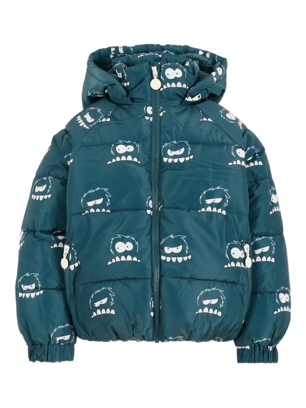 

Куртка-пуховик с принтом монстров Stella McCartney Kids, синий