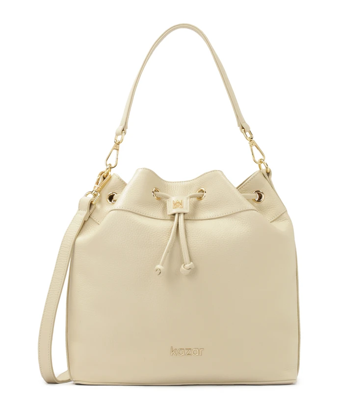 

Сумка/Кошелек кремового цвета с двумя лямками. Kazar, бежевый