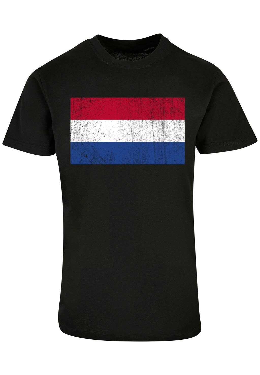 

Футболка с принтом NIEDERLANDE HOLLAND FLAGGE DISTRESSED F4NT4STIC, черный
