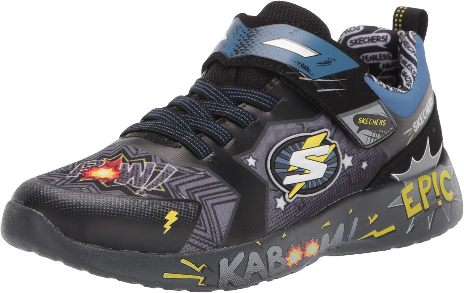 Детские кроссовки Skechers 402101L/CCBK Dynamight-Defender Squad для мальчиков, с рисунками по комиксам, разноцветные