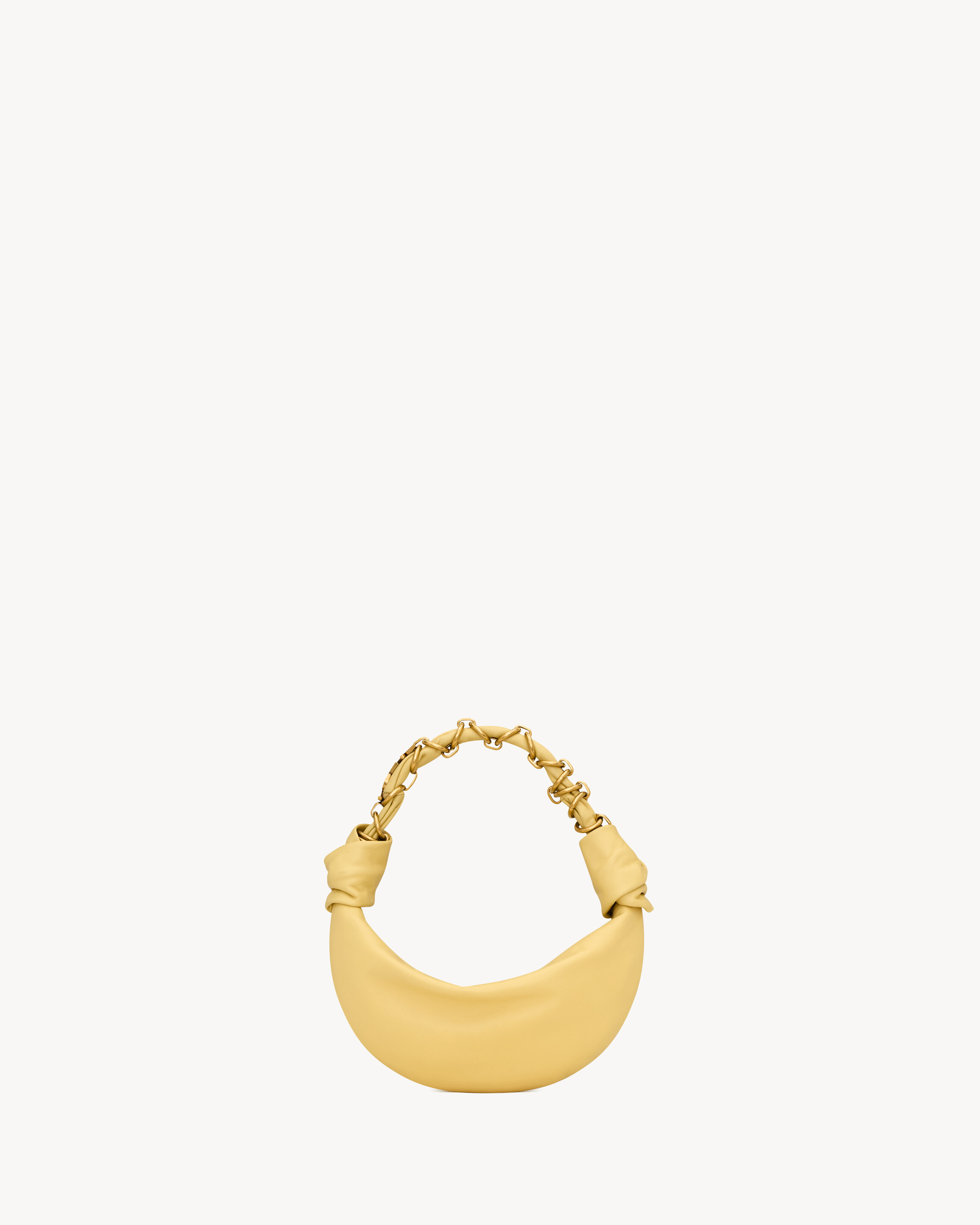 

Мини-сумка-хобо AMALIA из овечьей кожи Saint Laurent, желтый