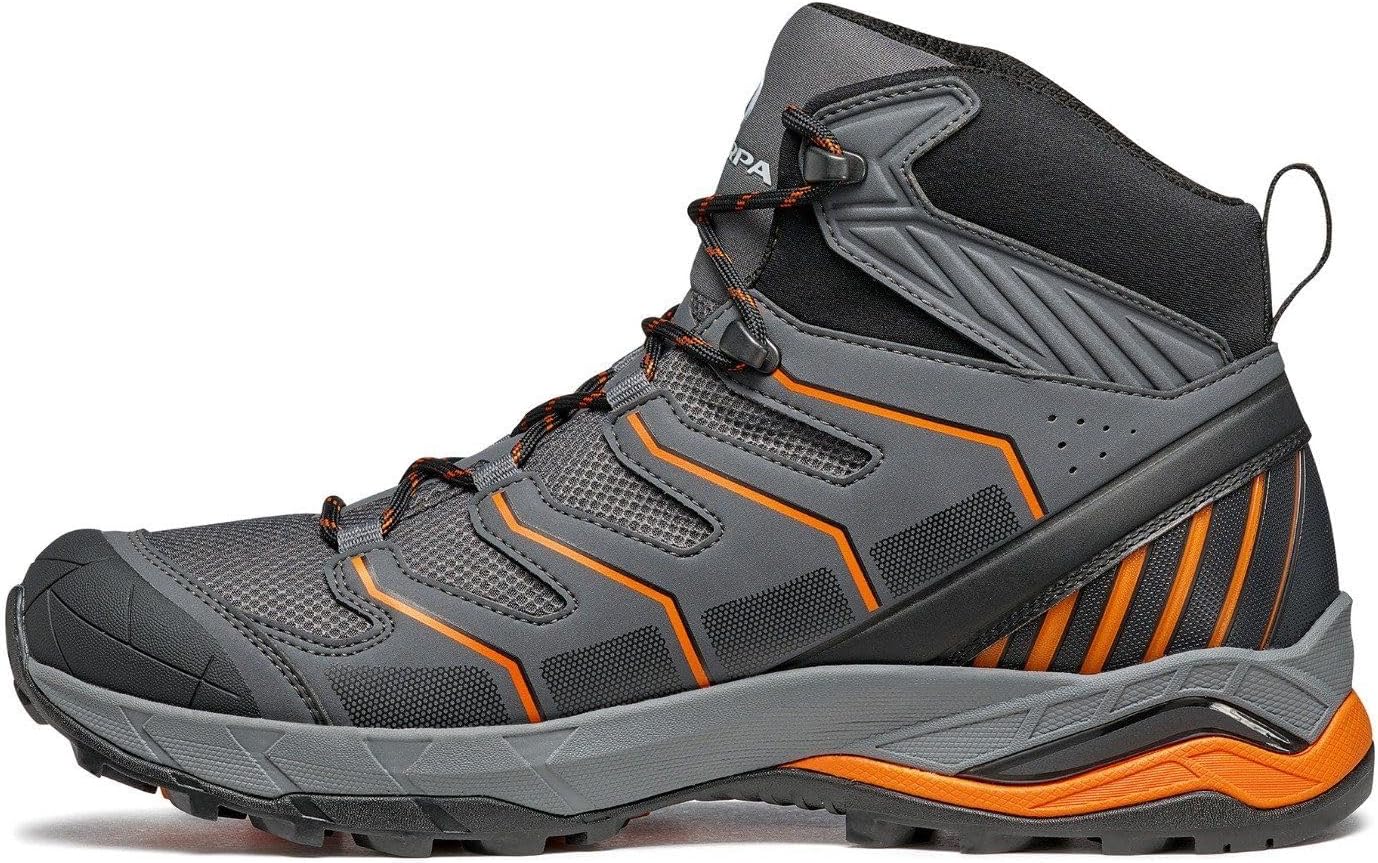 Мужские ботинки SCARPA Maverick Mid GTX водонепроницаемые с Gore-Tex, легкие, для бэкпекинга и походов, оранжевый/серый — фото 3