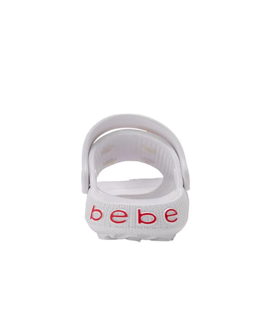 Легкие шлепанцы из ЭВА для девочек с подвесками Bebe, белый — фото 3