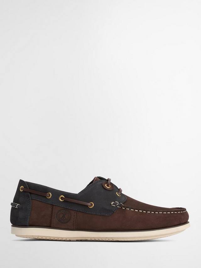 

Бодрствующие кожаные туфли-лодочки Barbour, цвет Tan/Navy