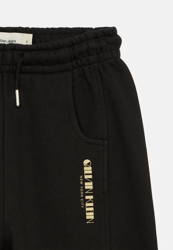 Спортивные брюки с широкими штанинами и блестками Calvin Klein Jeans, Black — фото 3