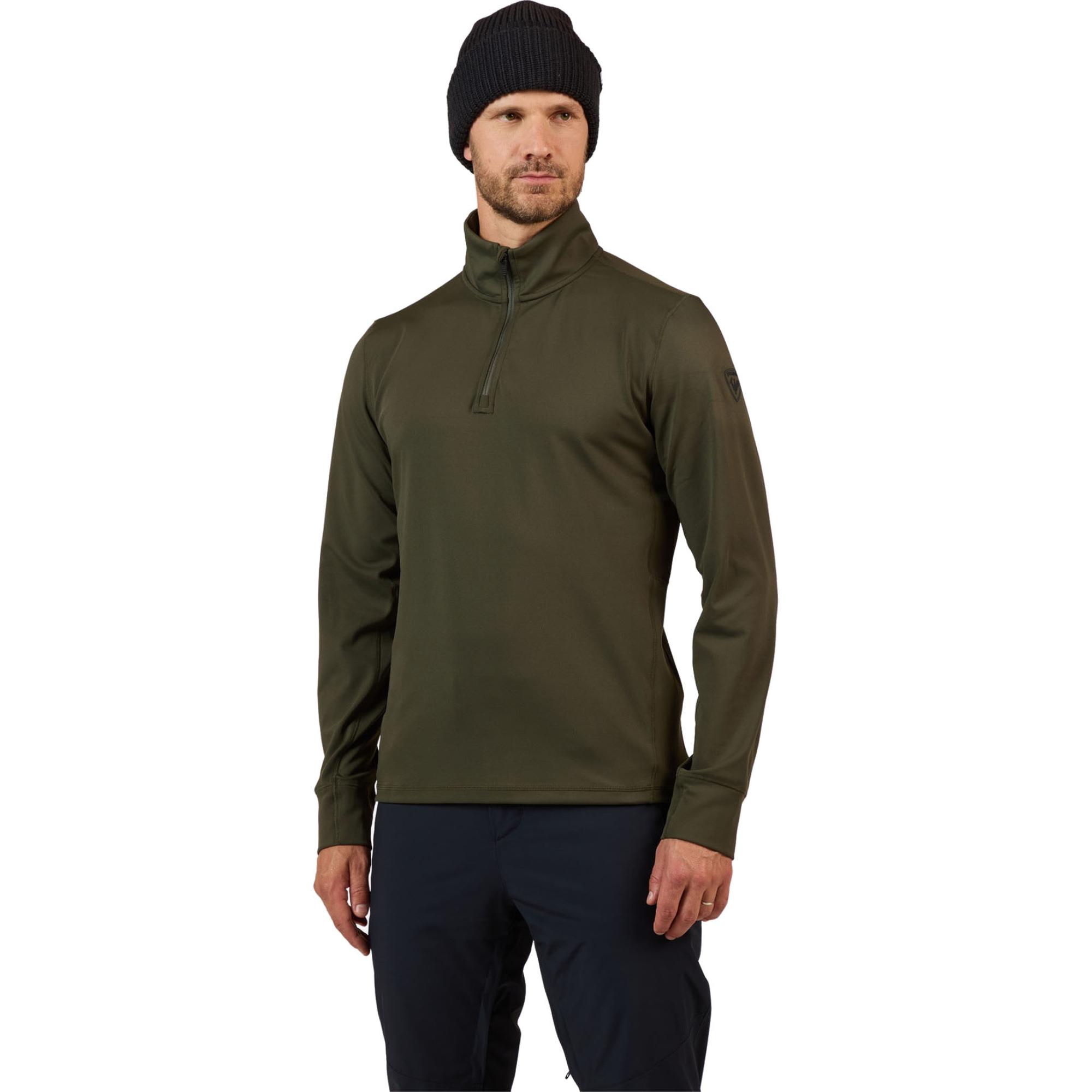 

Мужская флисовая куртка средней высоты с эластичной застежкой-молнией до середины груди. Rossignol, Olive Shadow