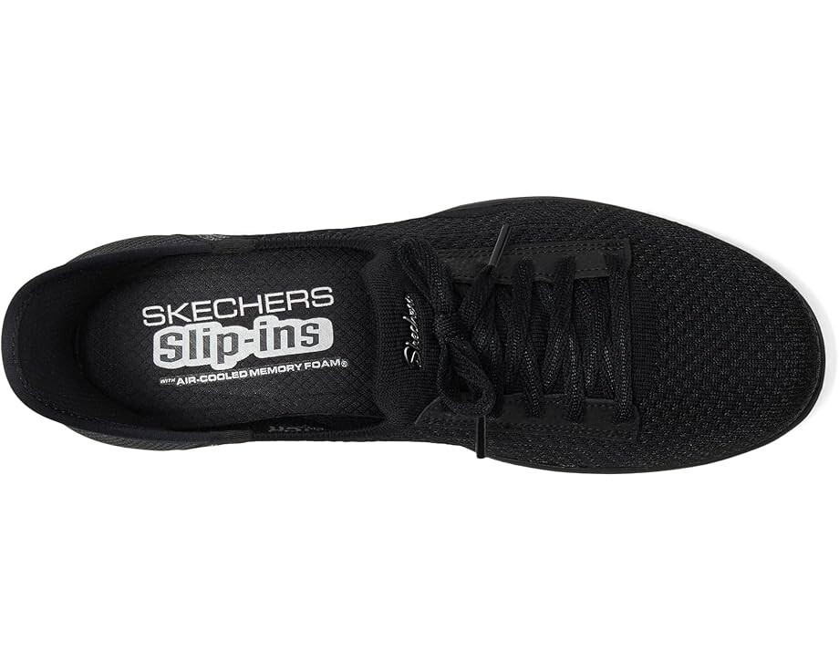 Кроссовки SKECHERS Newbury St - Our Time Hands Free Slip-Ins, черный — фото 2