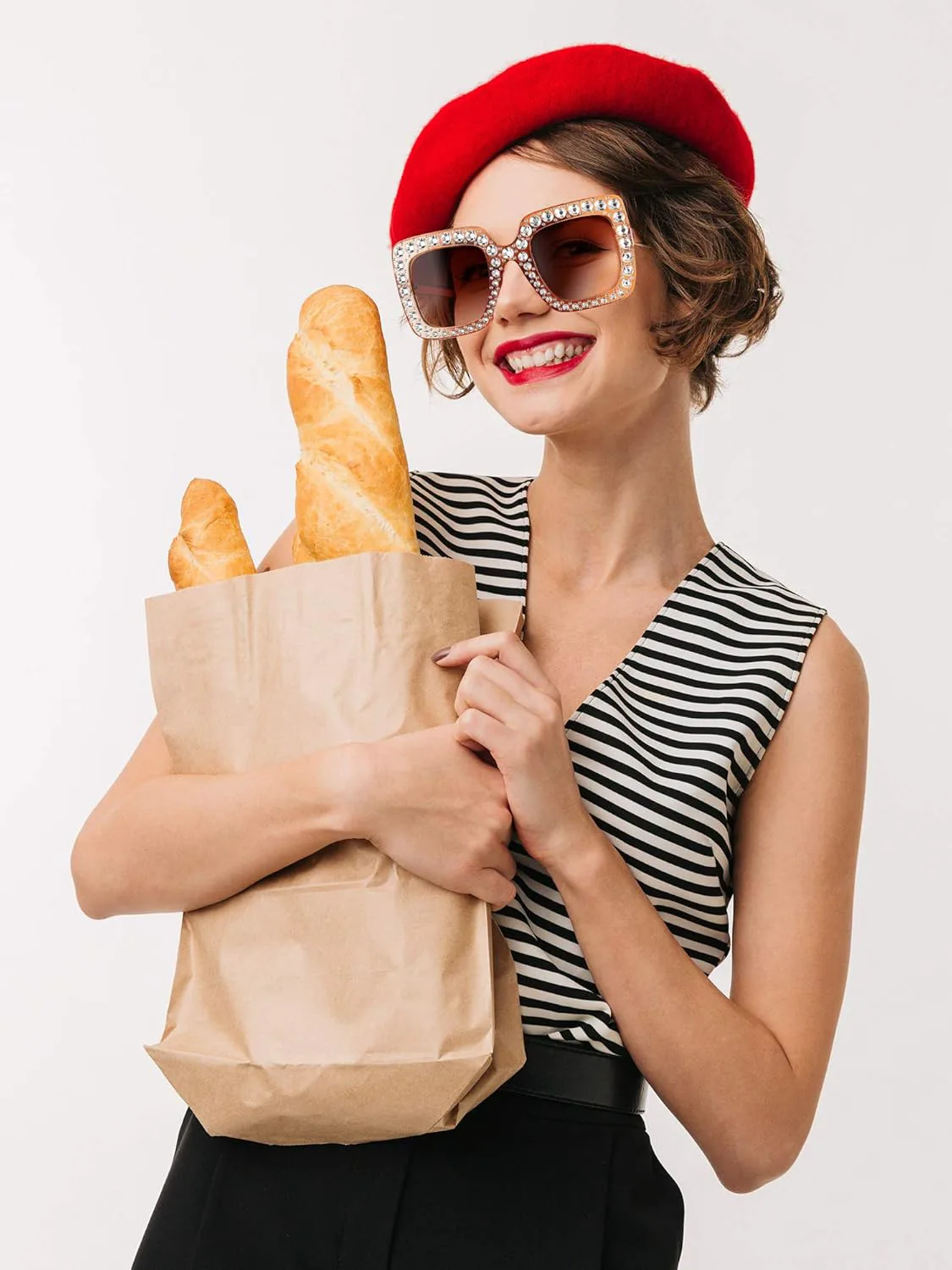 

9 пар больших квадратных солнцезащитных очков с кристаллами для женщин, сверкающие хрустальные солнцезащитные очки в оправе AC для женщин Frienda, Elegant Color