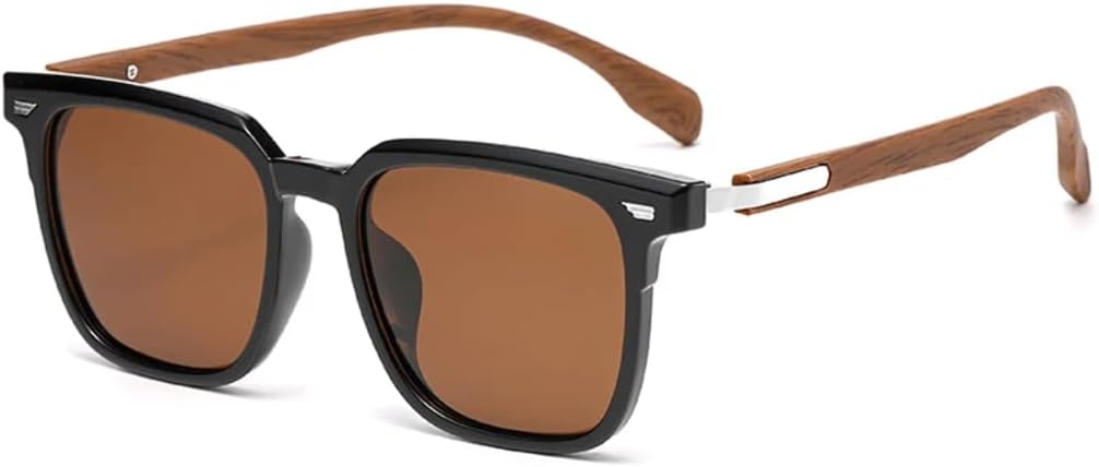 

Ретро-модные поляризованные солнцезащитные очки для женщин и мужчин, классический винтажный стиль, защита от УФ-излучения UV400, для активного отдыха VFDHN, Black Brown