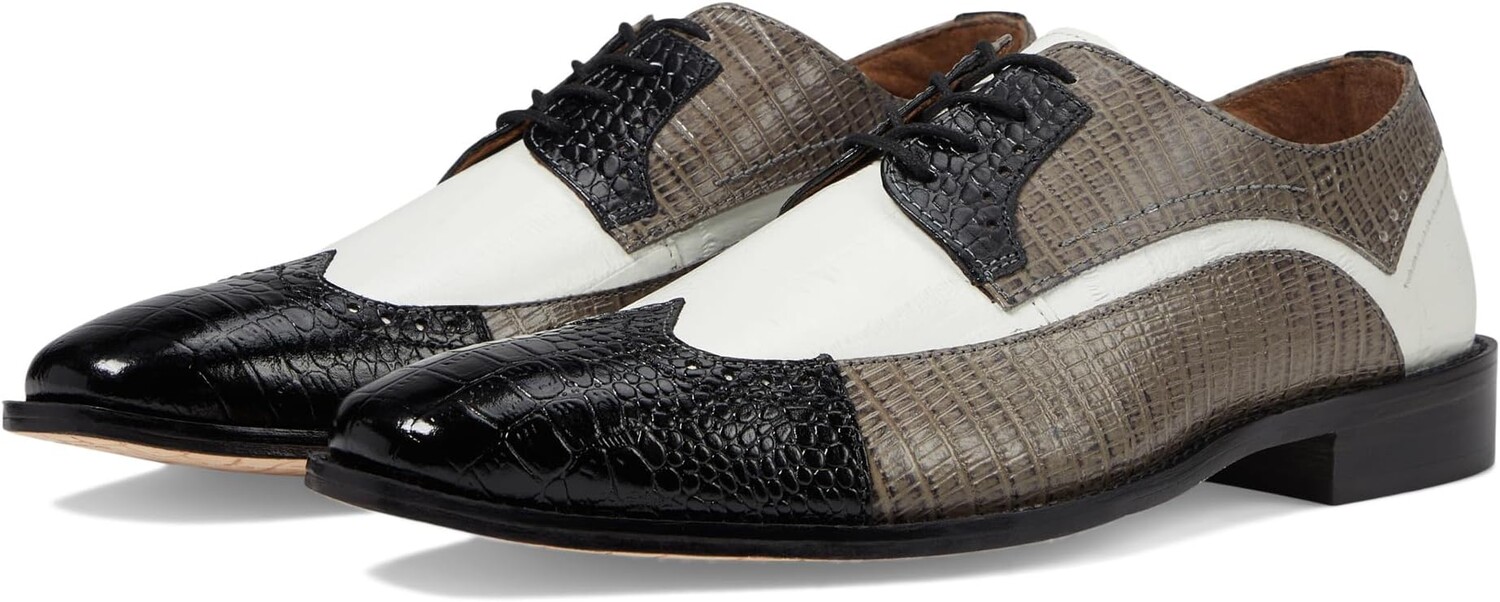 

Оксфорды Stacy Adams Gallinari Wingtip Lace Up, цвет Black/Gray/White