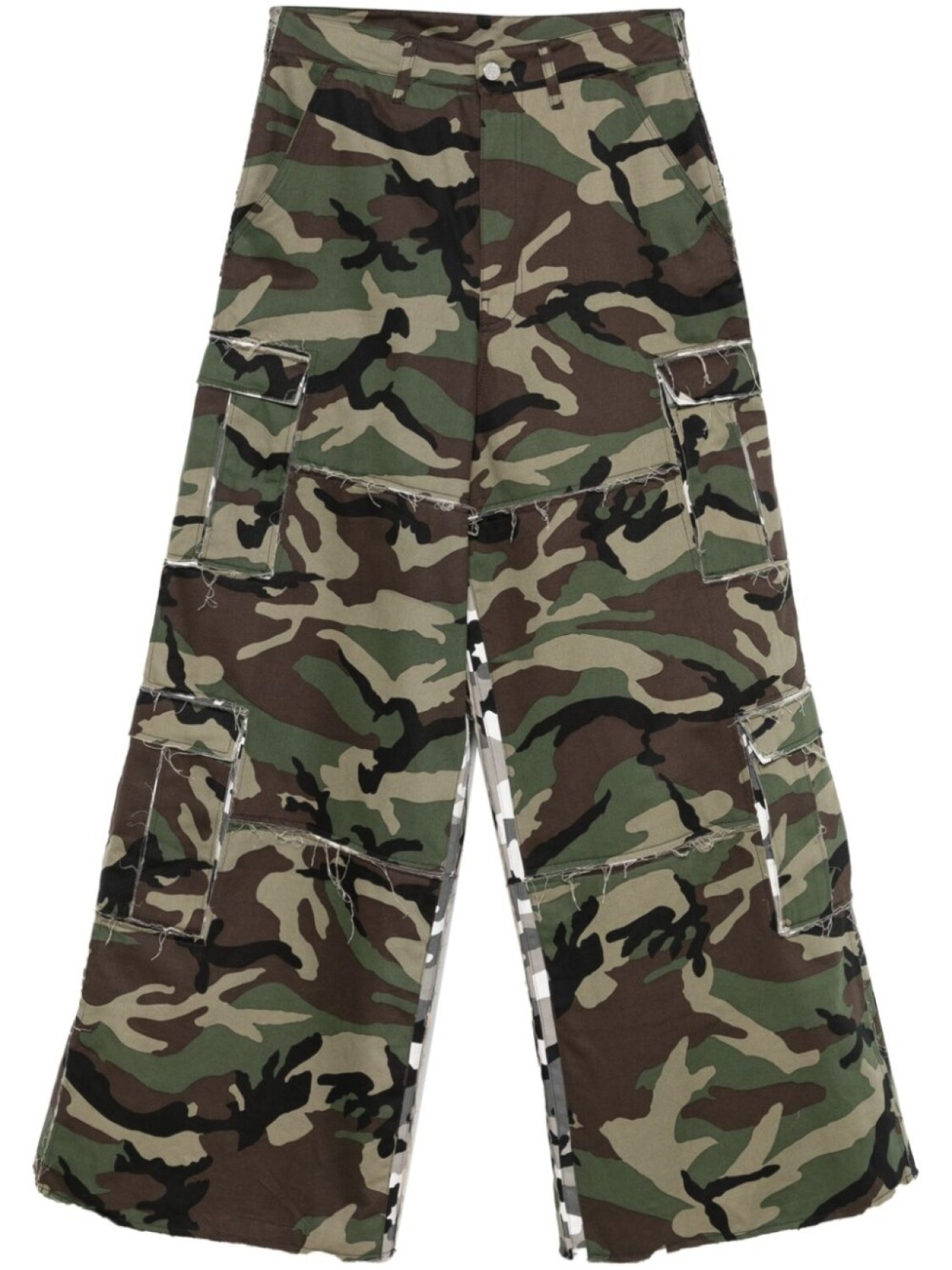 

VETEMENTS брюки карго с камуфляжным узором, зеленый