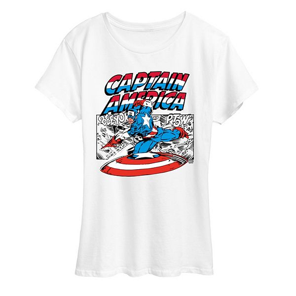 

Футболка с принтом комикса про Капитана Америка Marvel, White, Белый, Футболка с принтом комикса про Капитана Америка Marvel, White