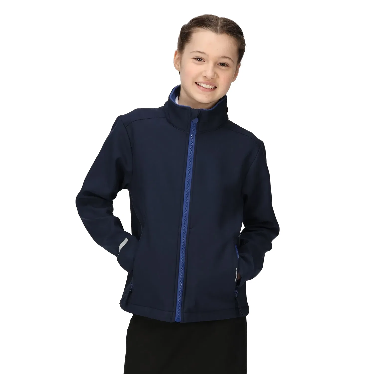 Детская куртка софтшелл с флисом Regatta Professional, темно-синий — фото 3