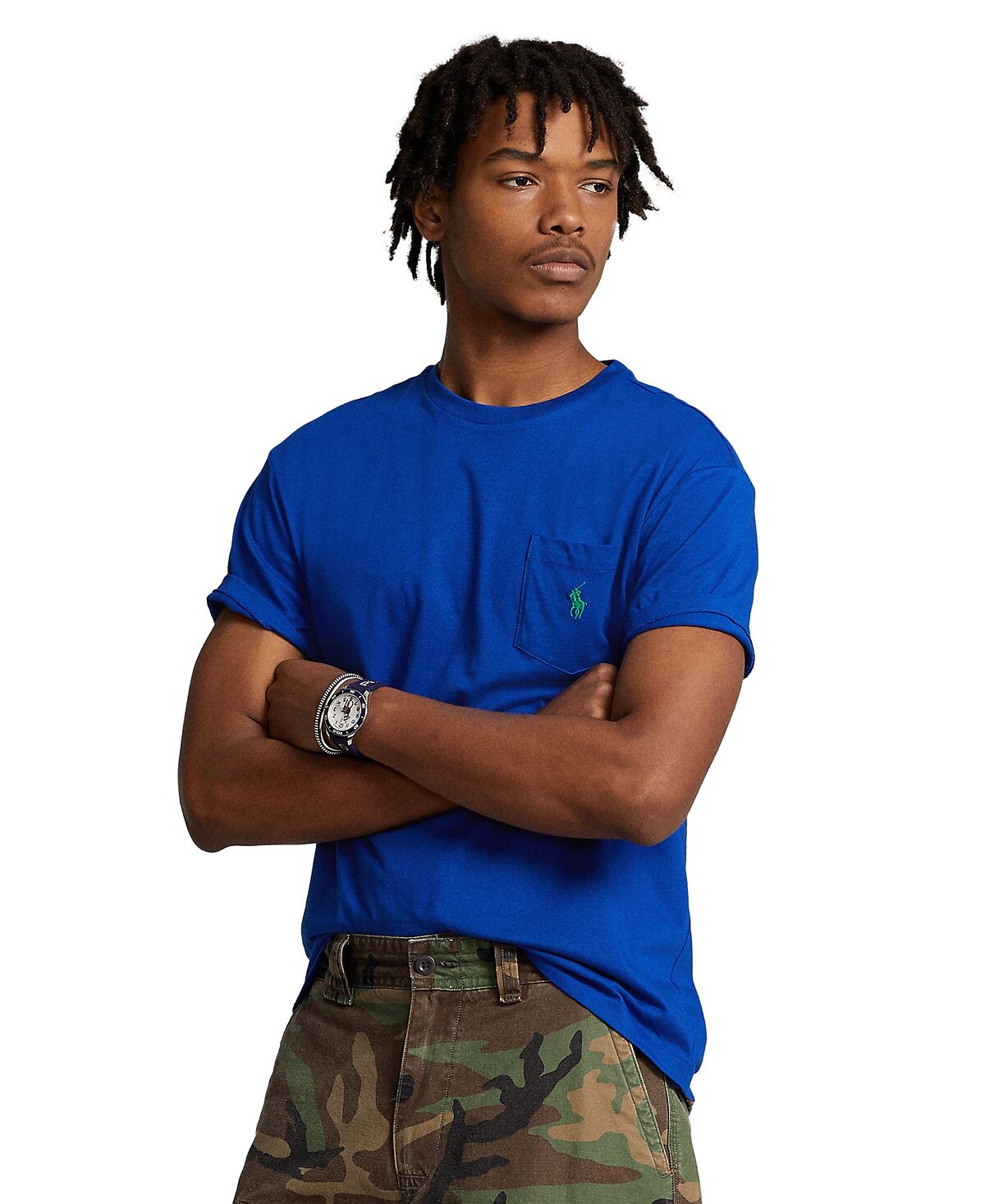 

Мужская футболка классического кроя из джерси с карманами Polo Ralph Lauren