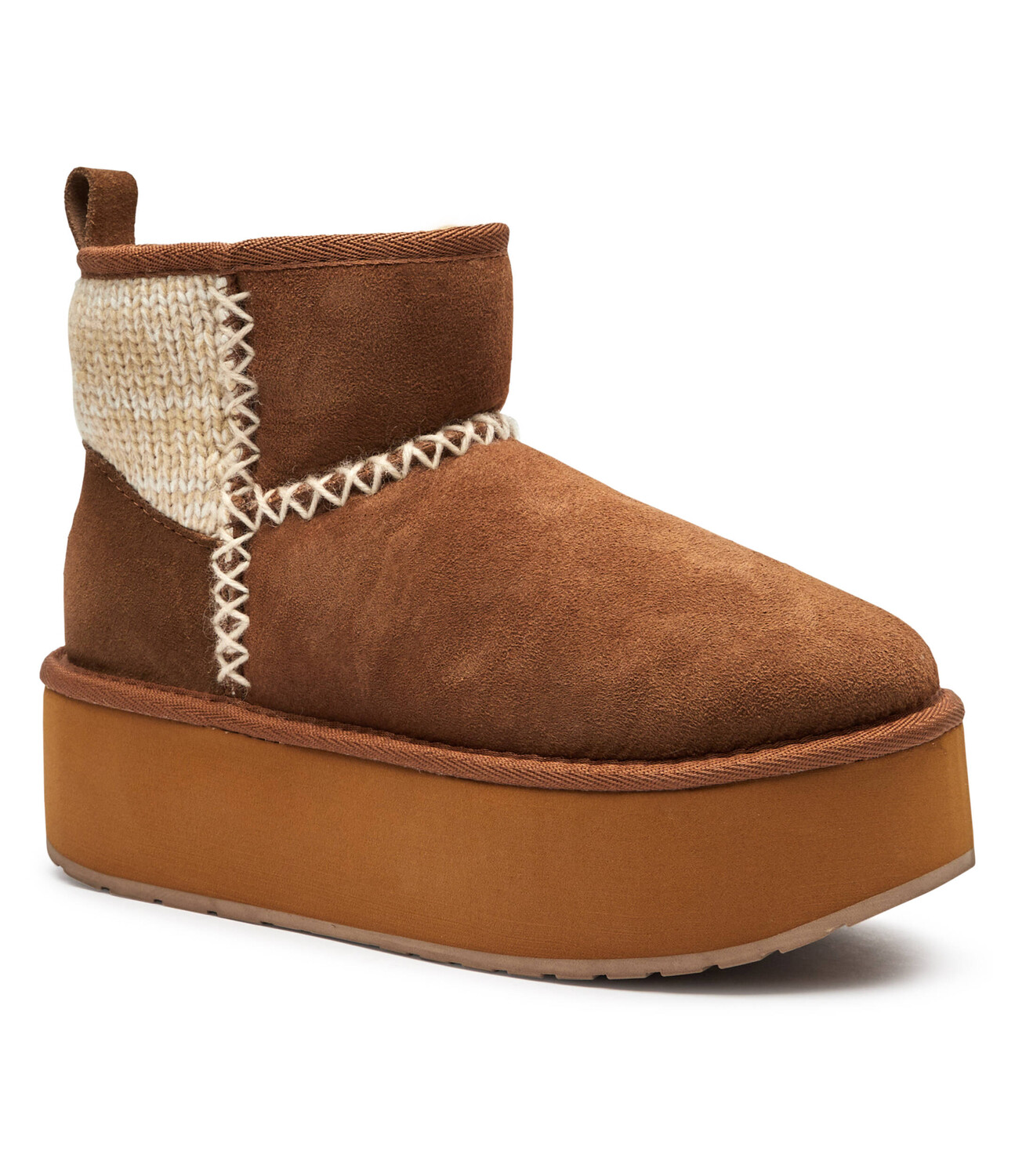 Зимние ботинки EMU Australia Stinger Knit Flatform, кэмел